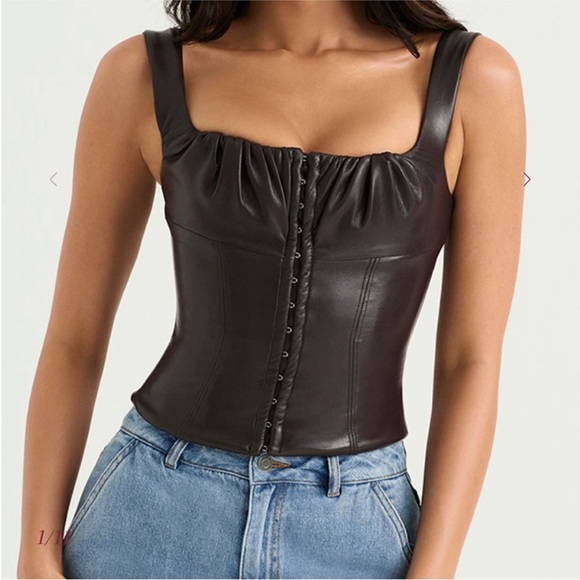House of CB Leather Corset Top